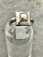 Art deco sterling silver ring size 54 with gold