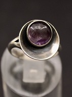 N E From sterling silver ring size 51 with amethyst