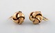 Scandinavian jeweler. A pair of ear studs in 14 carat gold. Mid 20th century.
