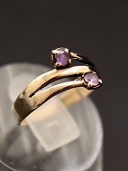 8 carat gold ring size 50 with amethysts