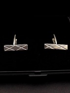 Sterling silver beam cufflinks