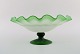 Isfahan Glass. 
Compote with 
wavy edge in 
frosted and 
green art 
glass. Late 
20th ...