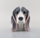 Lladro, Spanien. Figur i glaseret porcelæn. Bassethund. 1980