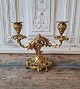 Gilded 19th century New Rococo candlestick.Height 19cm. Length 24cm.
