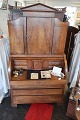 Writing bureau made of oak (solid)
This antique writing bureau from Sønderjylland (Southern Jutland) is with a 
cylinderformed leaf
Dated 1851 and we have the information about the origin
The buttons at the drawers are made of bone