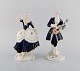 Royal Dux. Rococo couple in hand-painted porcelain. 1940