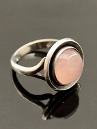 N E Fron sterling silver ring  with rose quartz