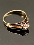 14 carat gold ring size 54-55 with zircon