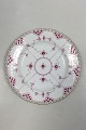Royal Copenhagen Blue Fluted Red Ruby/Pink with Gold Edge Full lace Lunch Plate 
No 2/1084