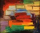 Gösta Emming, 
Swedish artist. 
Oil on canvas. 
Modernist 
composition 
with fields of 
different ...