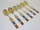 Set of six 
Anton Michelsen 
guilded 
sterling 
silver, 
commemorative 
spoons from 
1964.
Can be ...