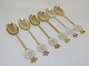 Set of six 
Anton Michelsen 
guilded 
sterling 
silver, 
commemorative 
spoons from 
1967.
They can ...