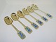 Set of six 
Anton Michelsen 
guilded 
sterling 
silver, 
commemorative 
spoons from 
1969.
They can ...
