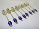 Set of eight 
Anton Michelsen 
guilded 
sterling 
silver, 
commemorative 
spoons from 
1949.
Can be ...