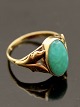 14 carat gold ring size 53 with green aventurine