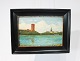 Small painting 
with  motif of 
Kolding House 
and black 
frame, without 
signature.
H - 23 cm and 
W ...