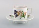 Antique meissen chocolate cup with saucer in hand painted porcelain decorated 
with flowers. Dated 1814-15.
