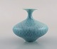 Gunnar Nylund for Rörstrand. Vase in glazed ceramics. Beautiful turquoise glaze. 
1960