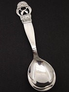 Fan silver compote spoon