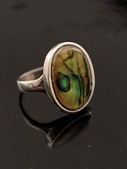 Sterling silver ring size 50 with opal. 
