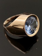 8 carat gold ring size 58 with aquamarine