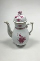 Herend Hungary Apponyi Purple Coffee Pot No 611