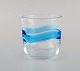 Christel & Christer Holmgren for Holmegaard. Blå Time glass of clear and blue 
art glass. 1970