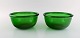 Kaj Franck for 
Nuutajärvi. Two 
Luna lobster 
bowls in green 
art glass. 
1970's.
Measures: 20 x 
...