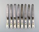 B & G, Bing & Grøndahl Saxon flower. Set of 8 antique large dinner knives.
