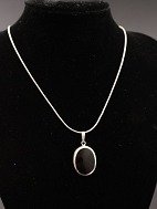 Sterling silver chain and pendant  with carneol