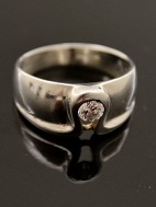 Sterling silver ring size 64 with clear stone