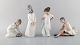 Lladro, Nao and 
Rex, Spain. 
Four porcelain 
figurines of 
young girls. 
1970/80's.
Largest ...