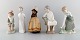 Lladro, Nao og Zaphir, Spanien. Fem porcelænsfigurer af børn. 1980/90