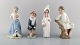 Lladro, Tengra and Zaphir, Spain. Four porcelain figurines of children. 1980 / 
90