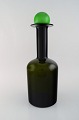 Otto Brauer for 
Holmegaard. 
Large vase / 
bottle in green 
art glass with 
green ball. ...