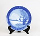 Christmas 
plate, snow 
covered 
landscape with 
church by Oluf 
Jensen from 
1923 for Royal 
...