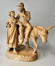 Italian figure group in red clay, 19th century. Stamped: Cipolla Calogord and Messina. Unique. ...