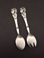 Salad set 18.5 cm. silver and steel. 