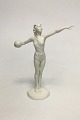 Schaubach Art Bisquit Figurine of Female Volleyball Player. Signed K. Steiner