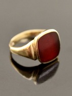 14 carat gold ring size 55 with carnelian