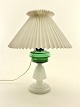 Opaline oil 
lamp with green 
container 
changed to el. 
19th century 47 
cm. No. 420622