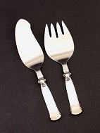 Cohr fish serving set 21 cm. silver and steel. 