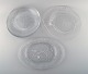 Swedish glass art. Six plates and two dishes with fish motifs. 1980