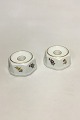 Bing & Grondahl Saxon Flower, White A pair of Candleholders No 504