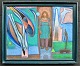 Gregersen, Hans 
(1951 -) 
Denmark: 
Between the 
past and the 
future. Oil on 
canvas. Signed 
1980. ...