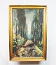 Oil painting in 
dark colors 
signed M. 
Bille.
68 x 45 cm.