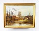 Oil painting 
with church 
motif without 
signature.
37 x 47 cm.