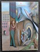 Gregersen, Hans 
(1951 -) 
Danmark: 
Magicin the 
street. Oil on 
plate. Signed: 
HG. Verso 
denoted. ...