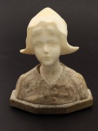 Young girl bust of marble