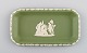 Wedgwood, 
England. Small 
square dish in 
green stoneware 
with classicist 
scenes in 
white. Approx. 
...